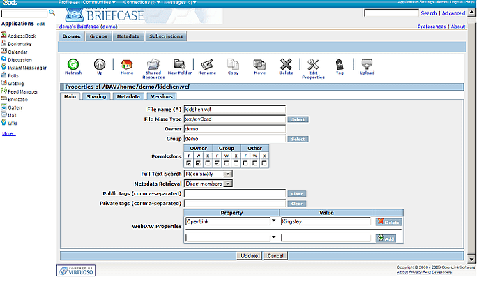 Adding WebDAV Property