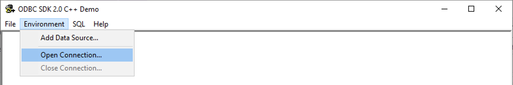 Open Connection Menu