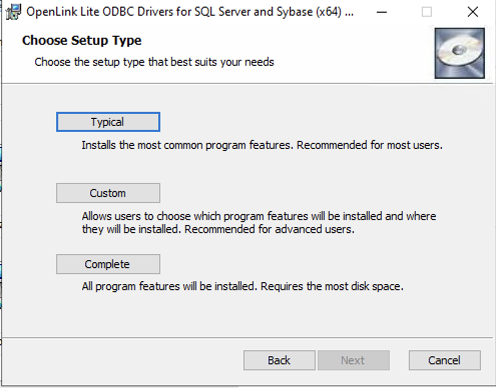 Installation Type Selection
