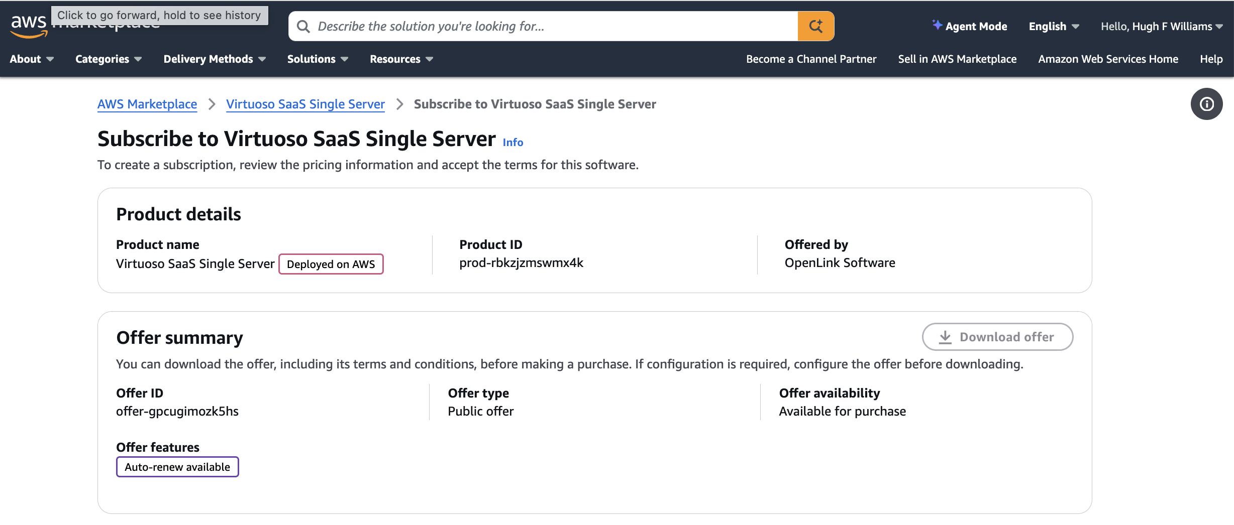 Screenshot from the guide: View purchase options