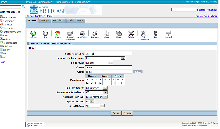 Create Normal Folder Dialog