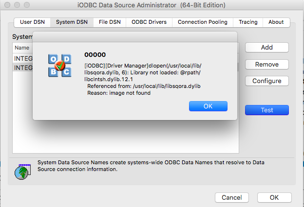 Dsn oracle odbc drivers for mac os