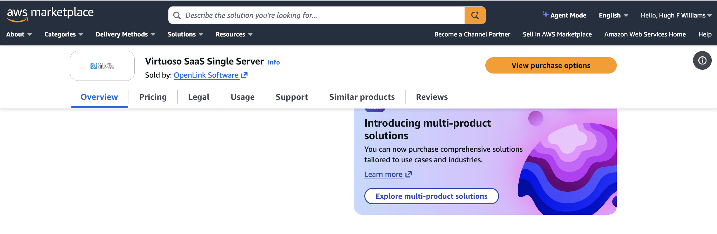 Screenshot from the guide: The AWS Marketplace product page