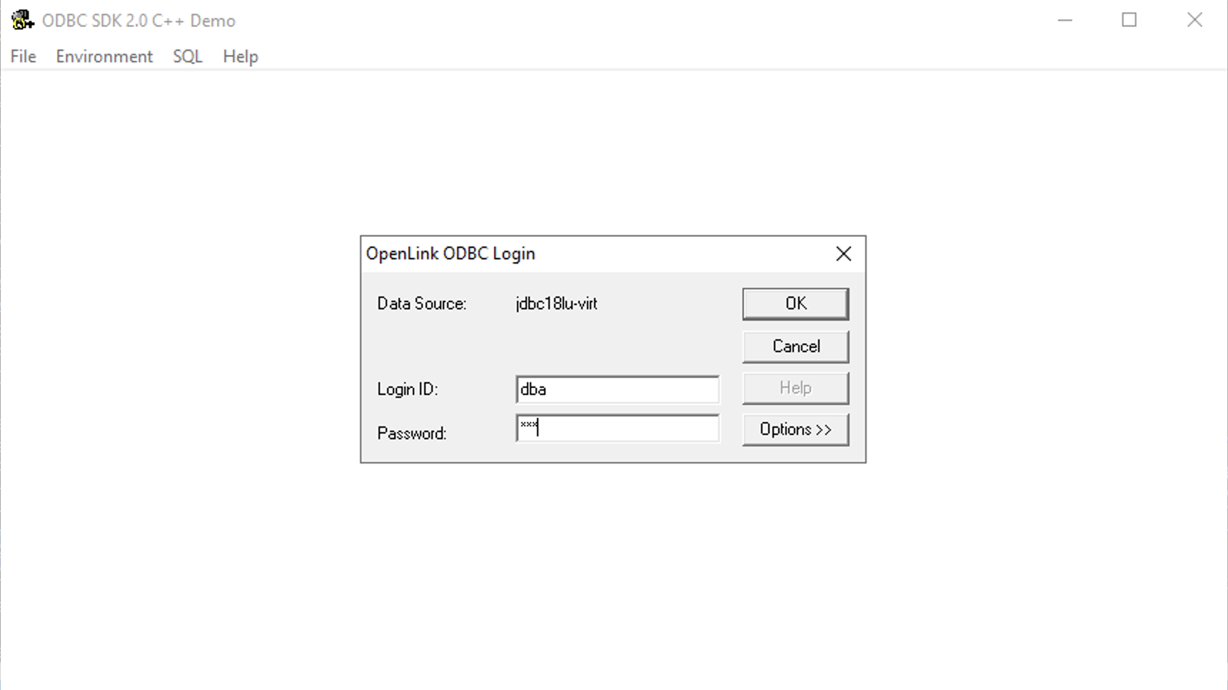 Enter Database Credentials